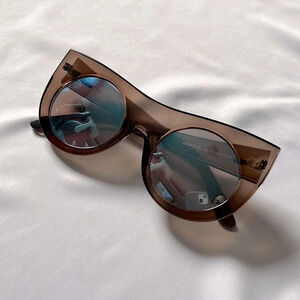 MINKPINK By Brave and Free Brown Polarized Doublecross Sunglasses